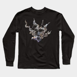 Marbled Oni Mask Long Sleeve T-Shirt